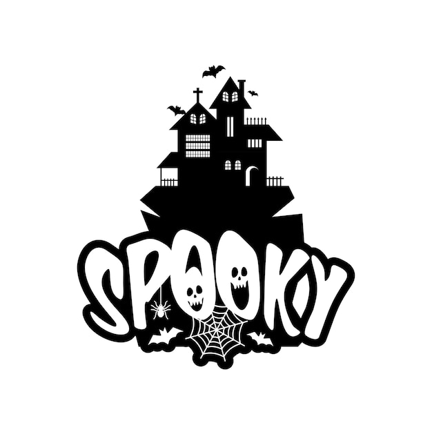 Spooky fun with typography design vector