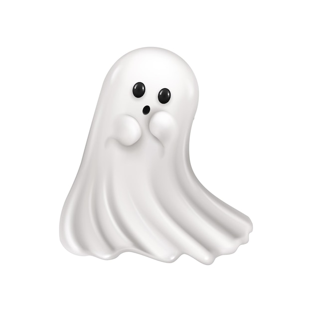 Spooky ghost character for halloween