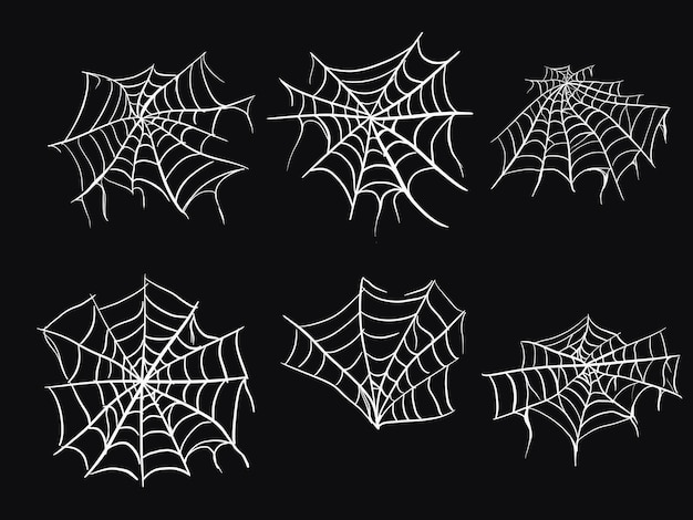 Vector spooky halloween cobweb