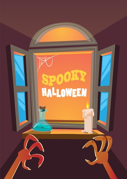 Spooky Halloween event poster template