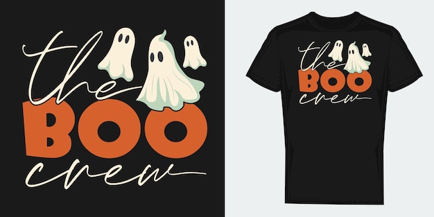 不気味なハロウィーンの幽霊衣装ベクトル デザイン グラフィック T シャツ プリント