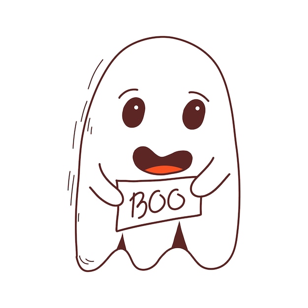 Spooky halloween ghost Halloween element Trick or treat concept