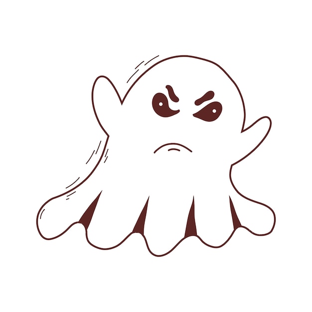 Vector spooky halloween ghost spooky poltergeist halloween scary ghostly monster