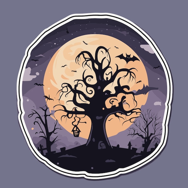 Premium Vector | Spooky halloween night