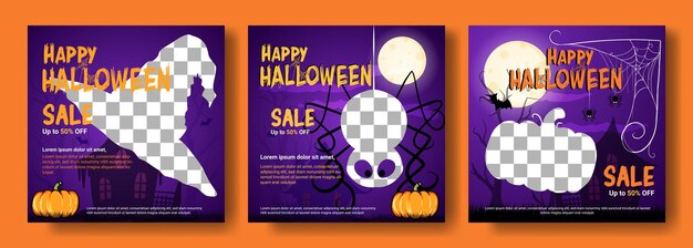 spooky halloween sale social media posts