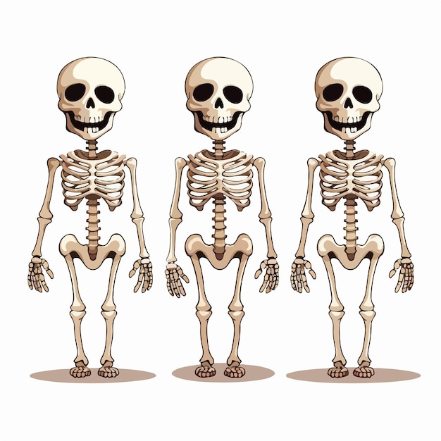 Spooky Halloween skeletons embody artful horror AI Generation