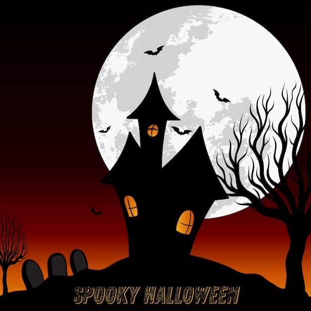 Vector spooky halloween