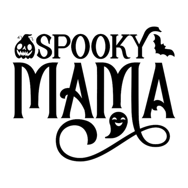 Vector spooky mama svg