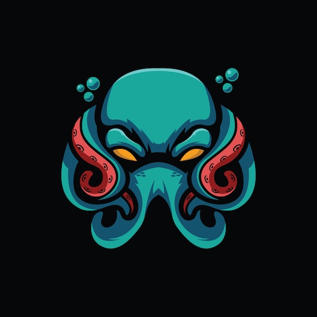 Vector spooky octopus design vector illustration