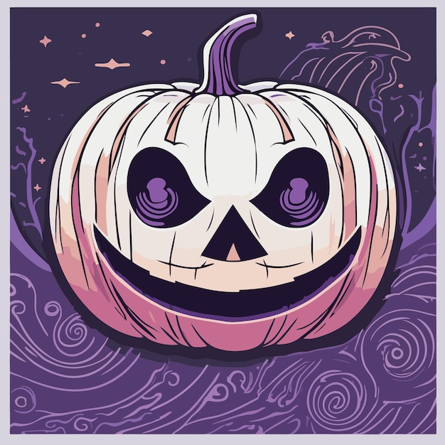 Spooky purple pumpkin