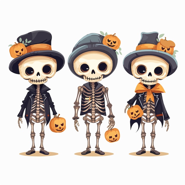 Spooky season's essence in Halloween skeleton art AI Generation