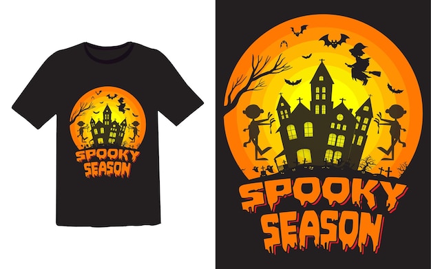 Spooky seizoen Halloween T-shirt design