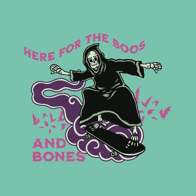 A Spooky Skateboarder Halloween Greeting