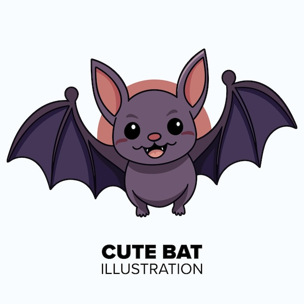 spooky skies amp silly flights isolated vector of an adorable flying bat