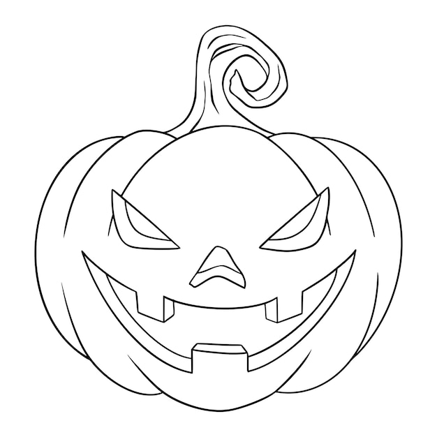 Premium Vector | Spooky smiling pumpkin