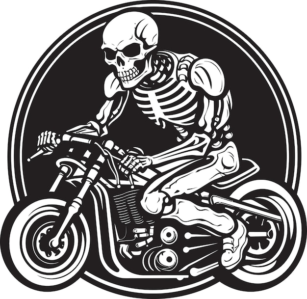 Spooky Speed Skeletons Aanpassen van een Moderne MotorfietsBiker Bones Skelets en Moderne Motorb