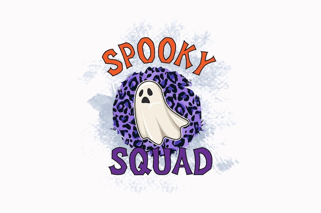 Дизайн футболки с сублимацией Spooky Squad