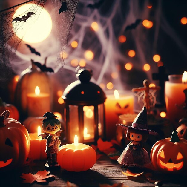 Spooky Trendy Cool Halloween Scene Векторная художественная иллюстрация Эмоджи Эмотикон Портретное изображение