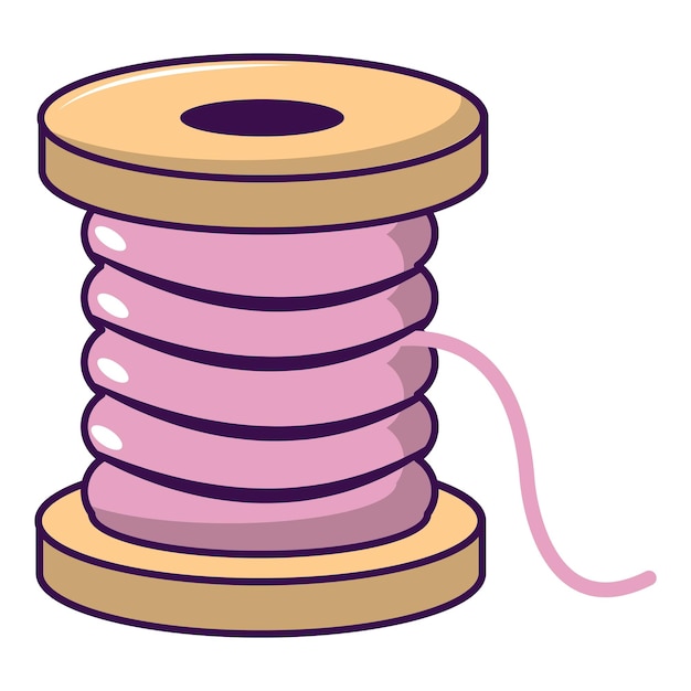 Vector spool of thread icon cartoon illustration of spool of thread vector icon for web design