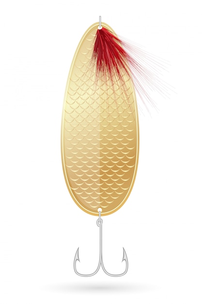 Vettore spoon-esca per la pesca illustrazione vettoriale