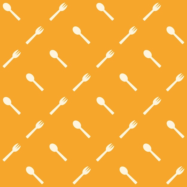 Spoon- en vorkvector naadloos patroon