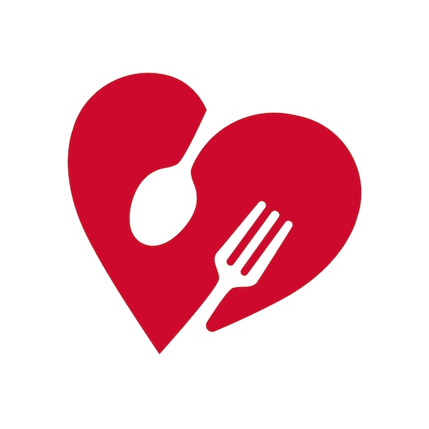 Spoon fork in heart shape