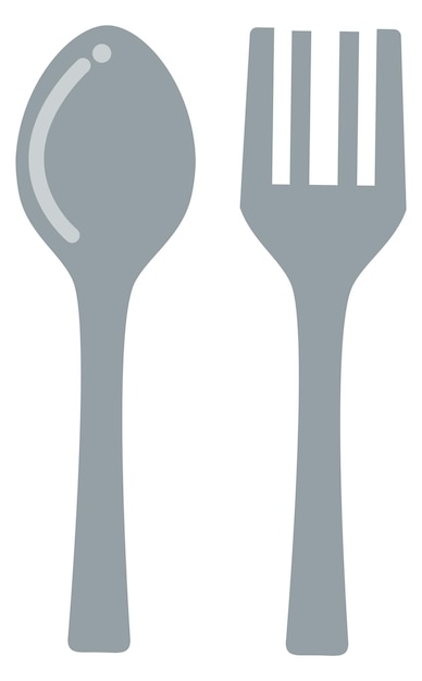 Vector spoon and fork icon dinner symbol cutlery sign