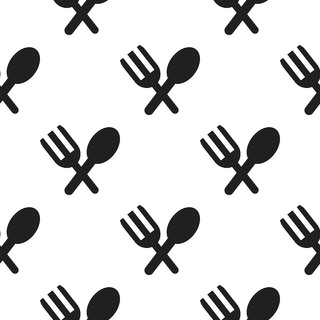 Spoon and fork icon illustration