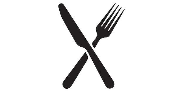 Vector spoon, fork and knife icon set on transparent background