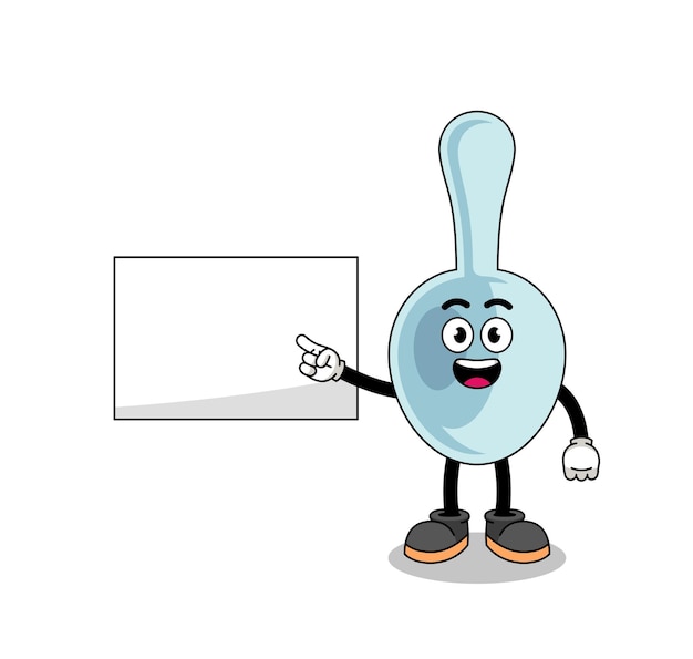 Spoon illustration doing a presentation