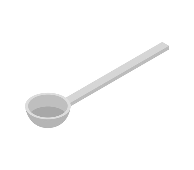 Vector spoon isometric