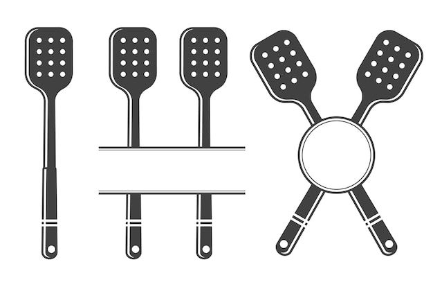 Spoon Monogram vector Spoon Silhouette Spoon Vector Restaurant Equipment Clip Art