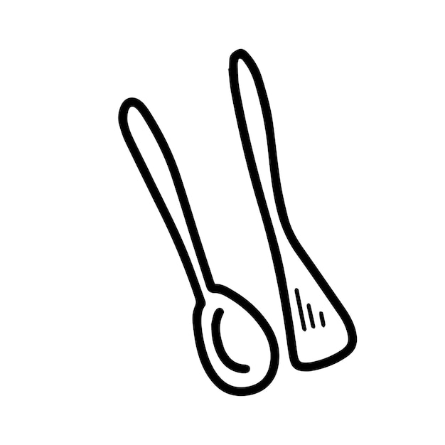 Spoon and spatula cooking icon