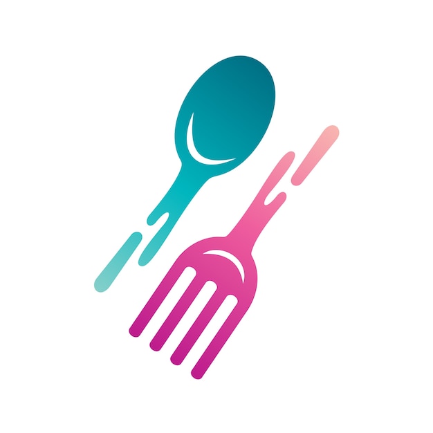 Spoons and forks illustration logo