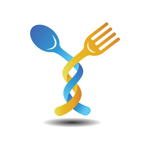 Spoons and forks illustration logo