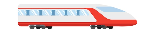 Vector spoorweg trein openbaar vervoer vector illustratie