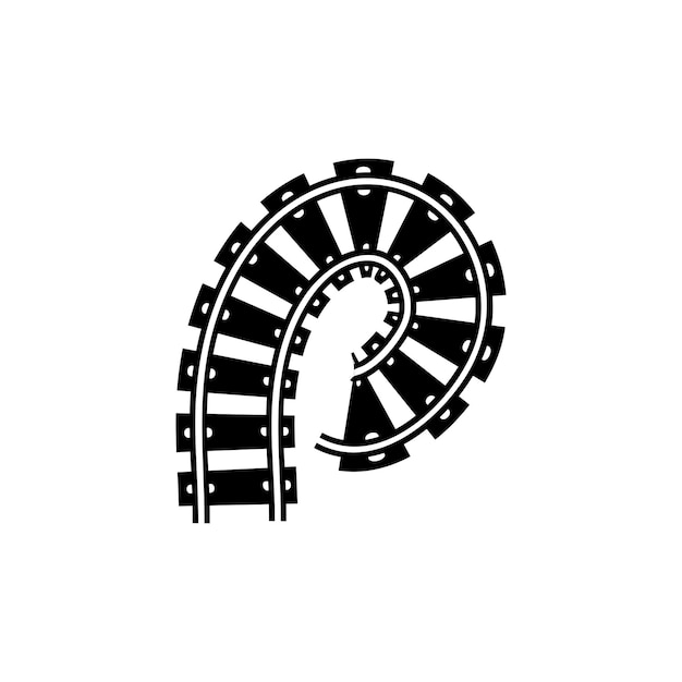 Spoorweg vector pictogram ontwerp sjabloon illustratie