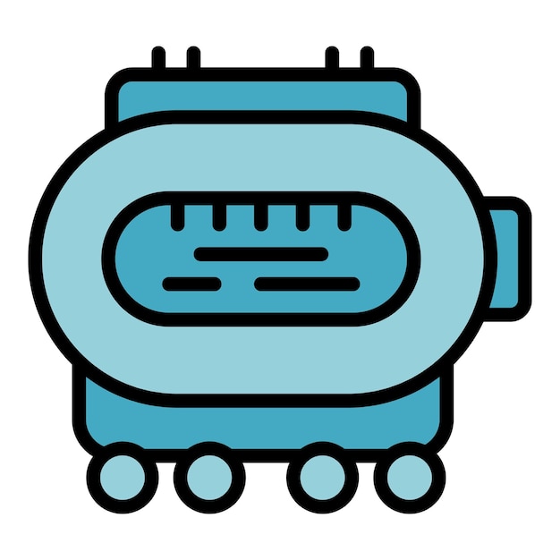 Spoorwegovergang pictogram overzicht vector Spoorwegtrein Wegsignaal kleur plat