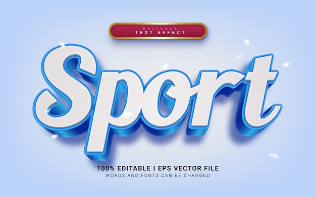 Sport 3D-stijl lettertype-effect