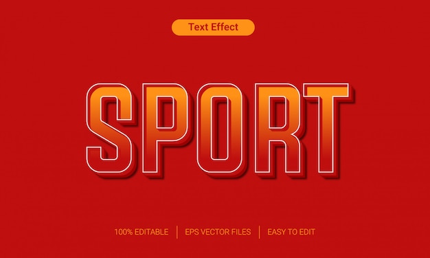 Sport 3d tekststijleffect mockup