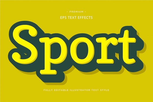 Sport 3d text effect