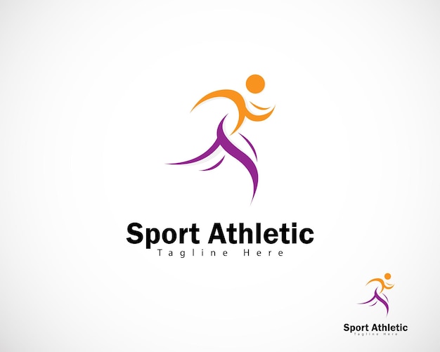 Sport abstract logo run people logo abstract creative health care