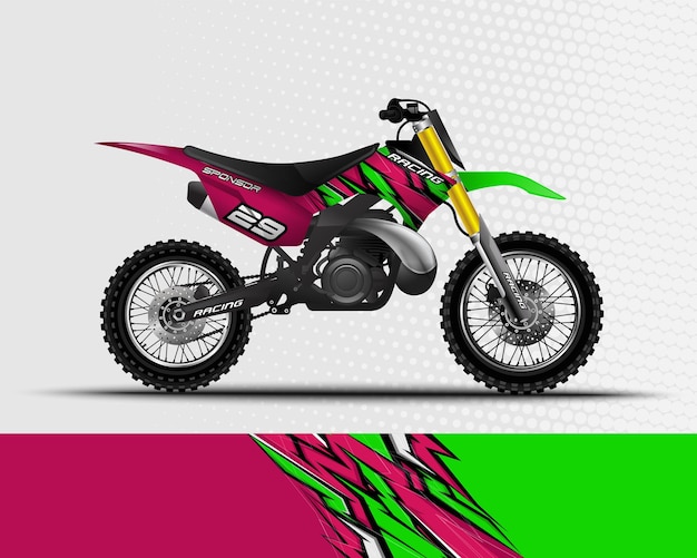 Vector sport achtergrond abstract ontwerp voor race motorfiets motorcross crossmotor