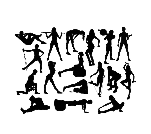 Sport activiteit silhouetten kunst vector design