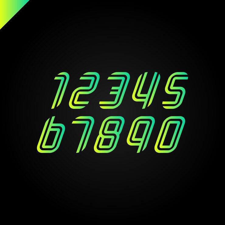 Vector sport alphabet with latin numbers