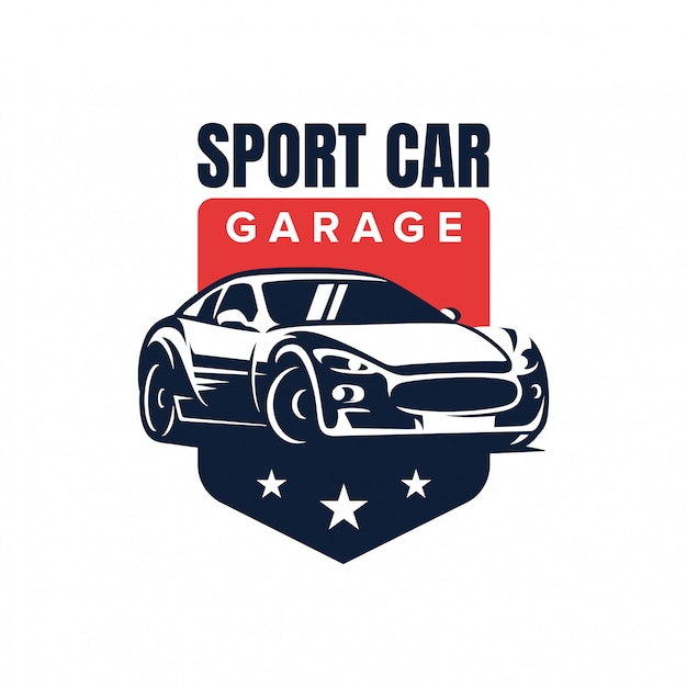 Sport auto badge logo ontwerp vectorillustratie