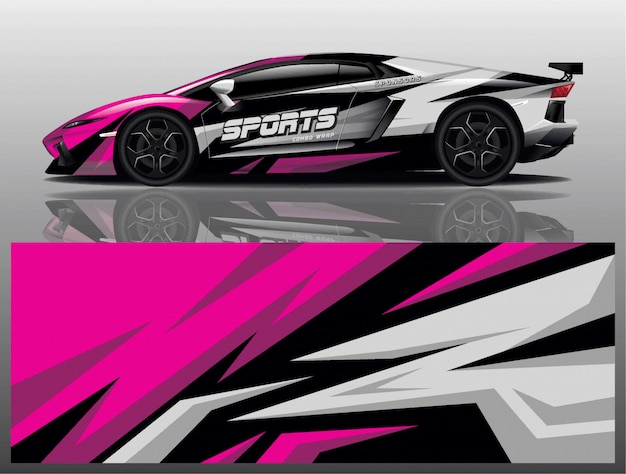 sport auto decal wrap ontwerp vector