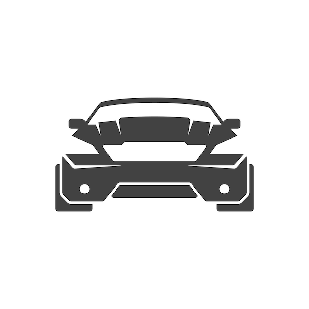 Sport auto geïsoleerd op een witte achtergrond vector pictogram in retro stijl