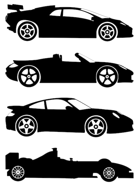 Sport auto's vector set