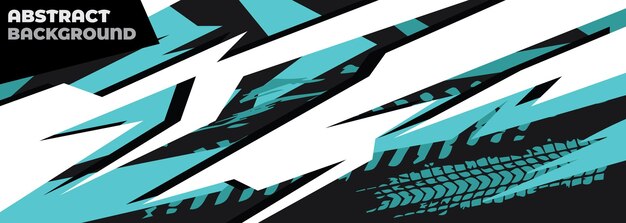 sport auto sticker abstracte geometrische stijl